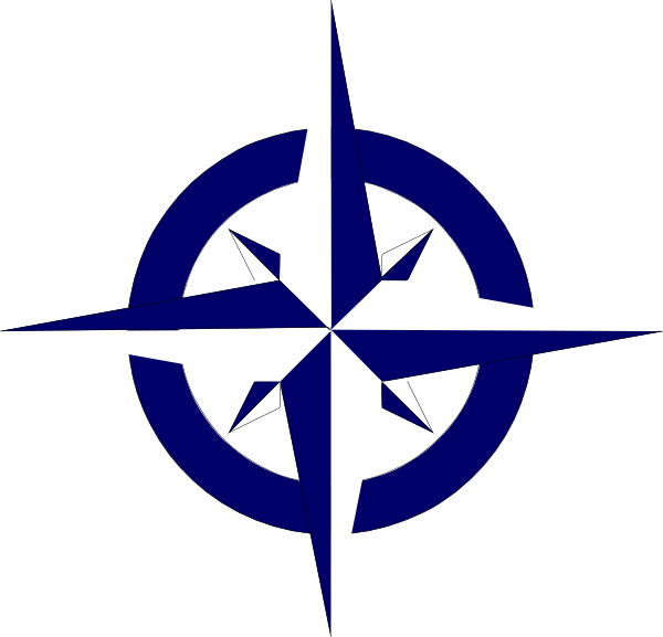 Dark Blue Compass Rose Svg Clip Arts 600 X 577 Px - Compass Clip Art Free (600x577)