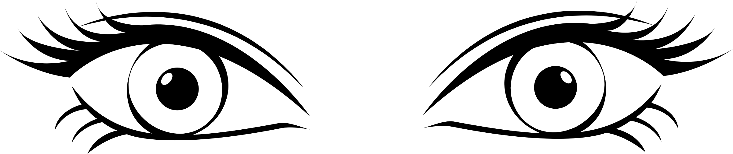 Big Image - Silhouette Eyebrows Png (2400x506)