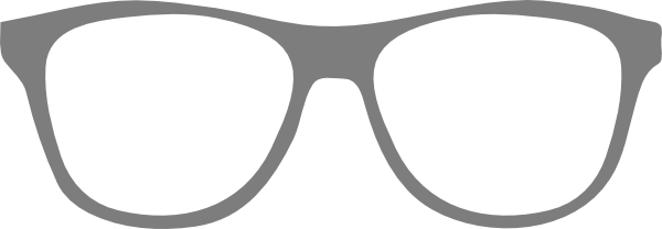 Grey Clipart Sunglasses - Glasses Icon (600x208)