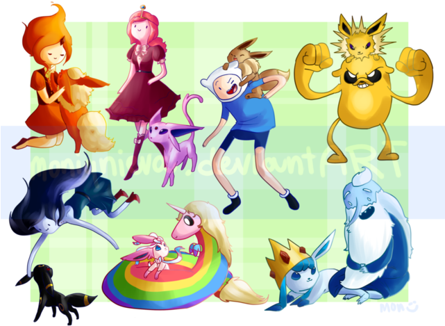 Dancing In The Moon & Drinking Wine - Sylveon Umbreon And Glaceon (640x480)