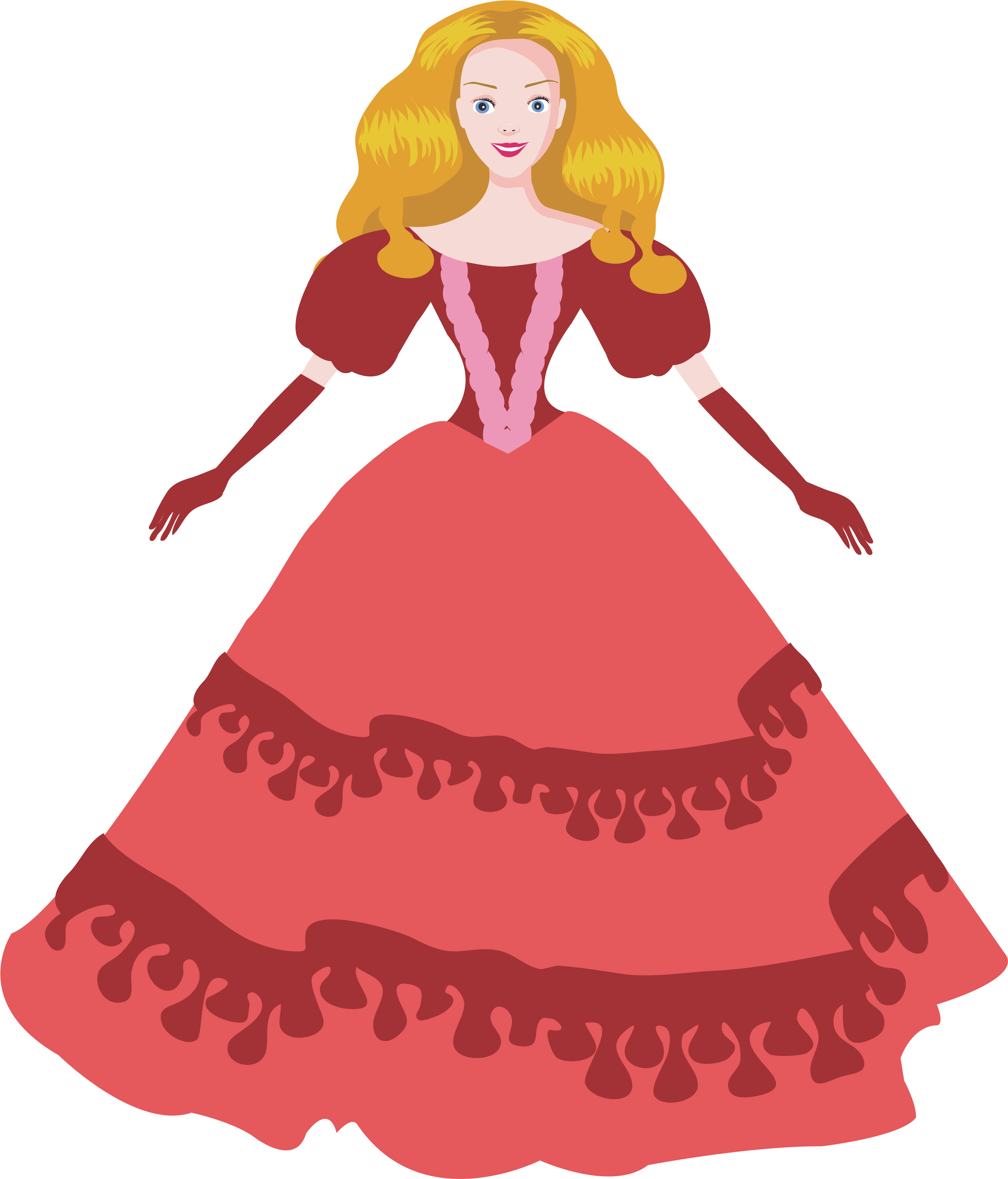 Barbie Euclidean Vector Doll - Cartoon Doll Png (6000x4655)