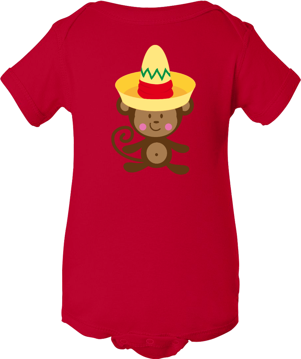 Cinco De Mayo Monkey Infant Creeper Has Big Yellow - Mi Baby - Onesies - This Is My Playground (1200x1200)