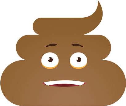 Funny Poo Messages Sticker-2 - Cartoon (408x408)