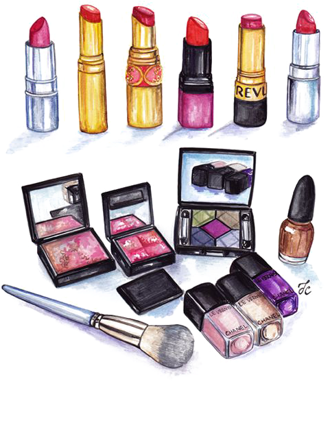 Mac Cosmetics Drawing Lip Gloss Illustration - Make Up Drawing (550x753)