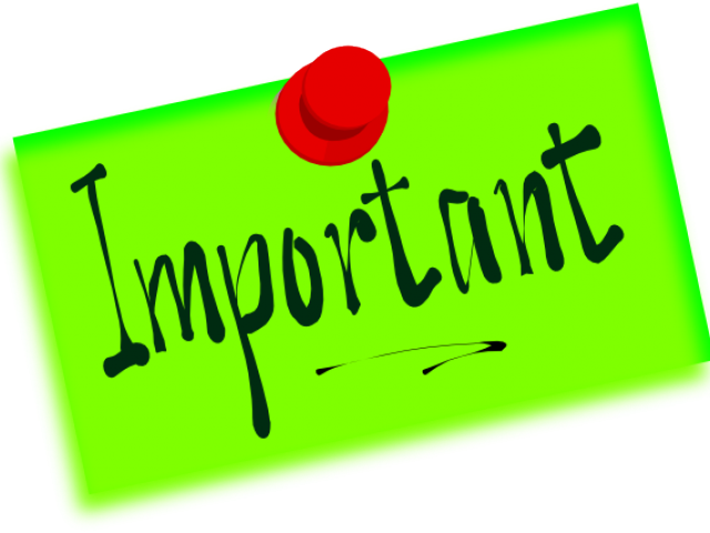 Note Clipart Important Information - Important Clip Art (640x480)