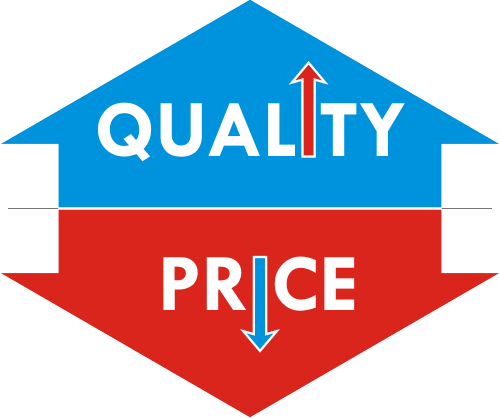 Price Less & Quality Best - Best Price Best Quality Png (499x418)