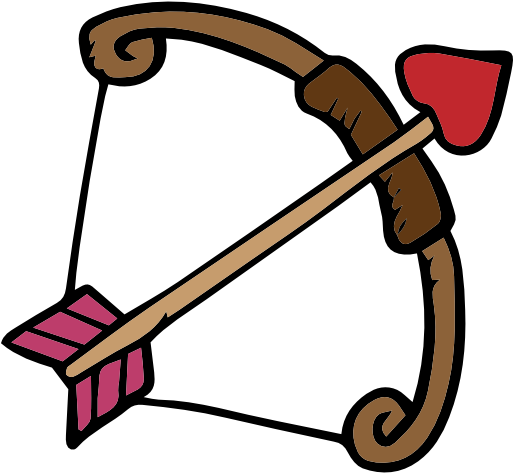 Bow And Arrow Free Icon - Valentine's Day (512x512)