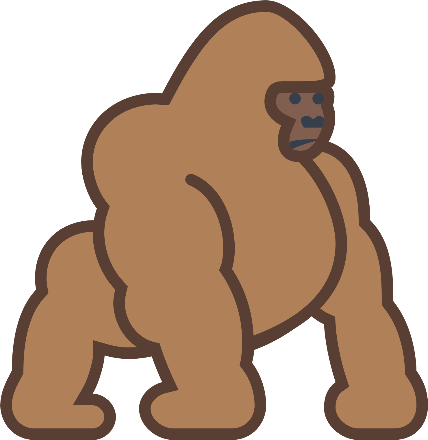 Collection Clipart Png Gorilla Image - King Kong Cartoon Png (1600x1600)