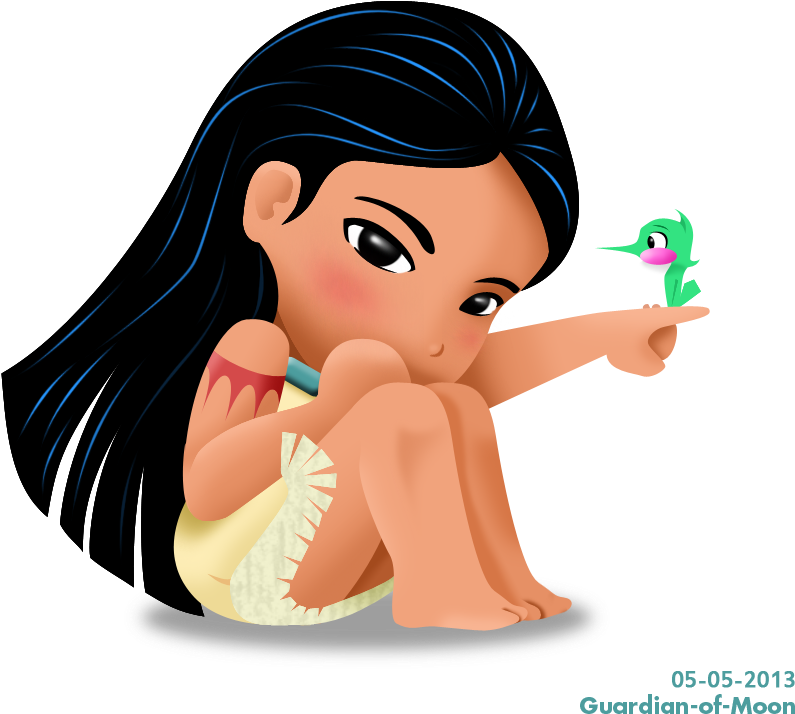 Cged By Guardian Of Moon - Pocahontas Chibi Png (858x788)