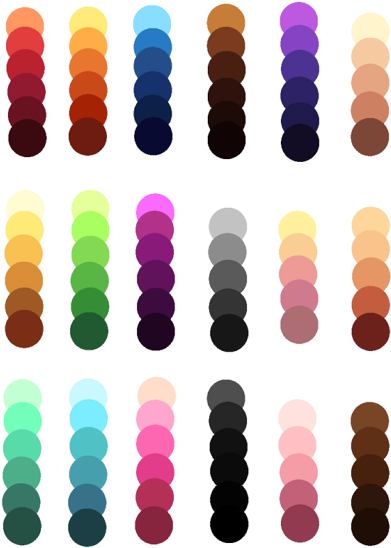 Palettes By Kakuzu-chan12 - Vexel Art Color Palette Vexel (458x596)