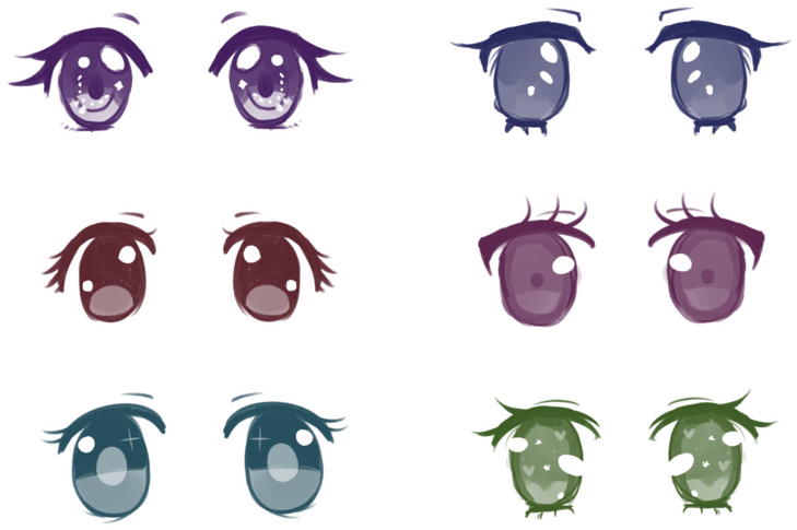 Chibi Eyes Reference By Nilachu On Deviantart - Chibi Eyes Reference By Nilachu On Deviantart (800x611)