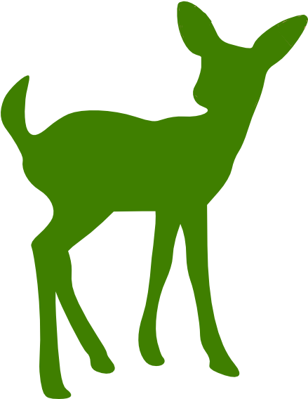 Fawn Silhouette Vector (438x595)