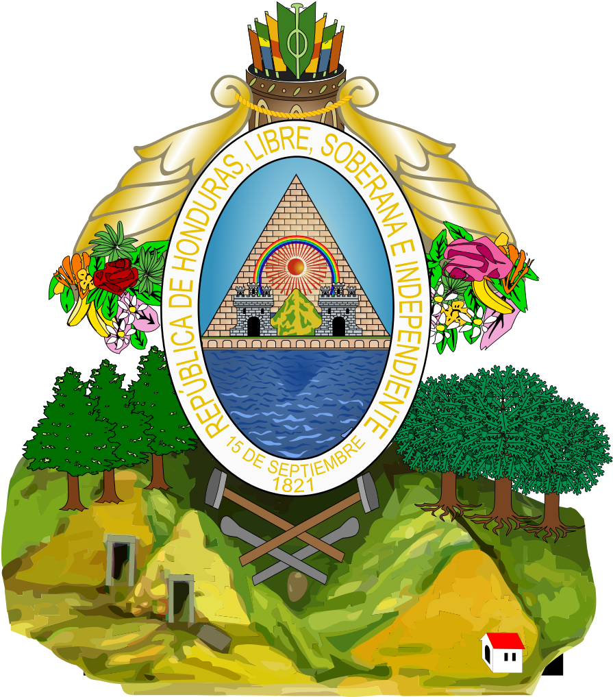Honduras-coa - Honduras Coat Of Arms (925x1023)