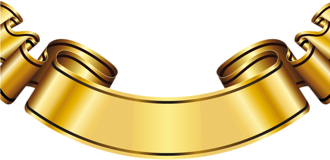 Gold Banner, Clipart Gallery, Colorful Frames, Clip - Gold Banner Clip Art (1063x558)