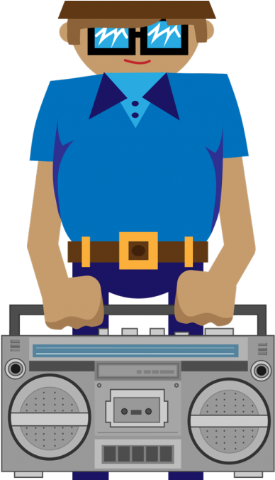 B-boy Boombox Vector Illustration & Gif - Ryan Seslow (1080x675)