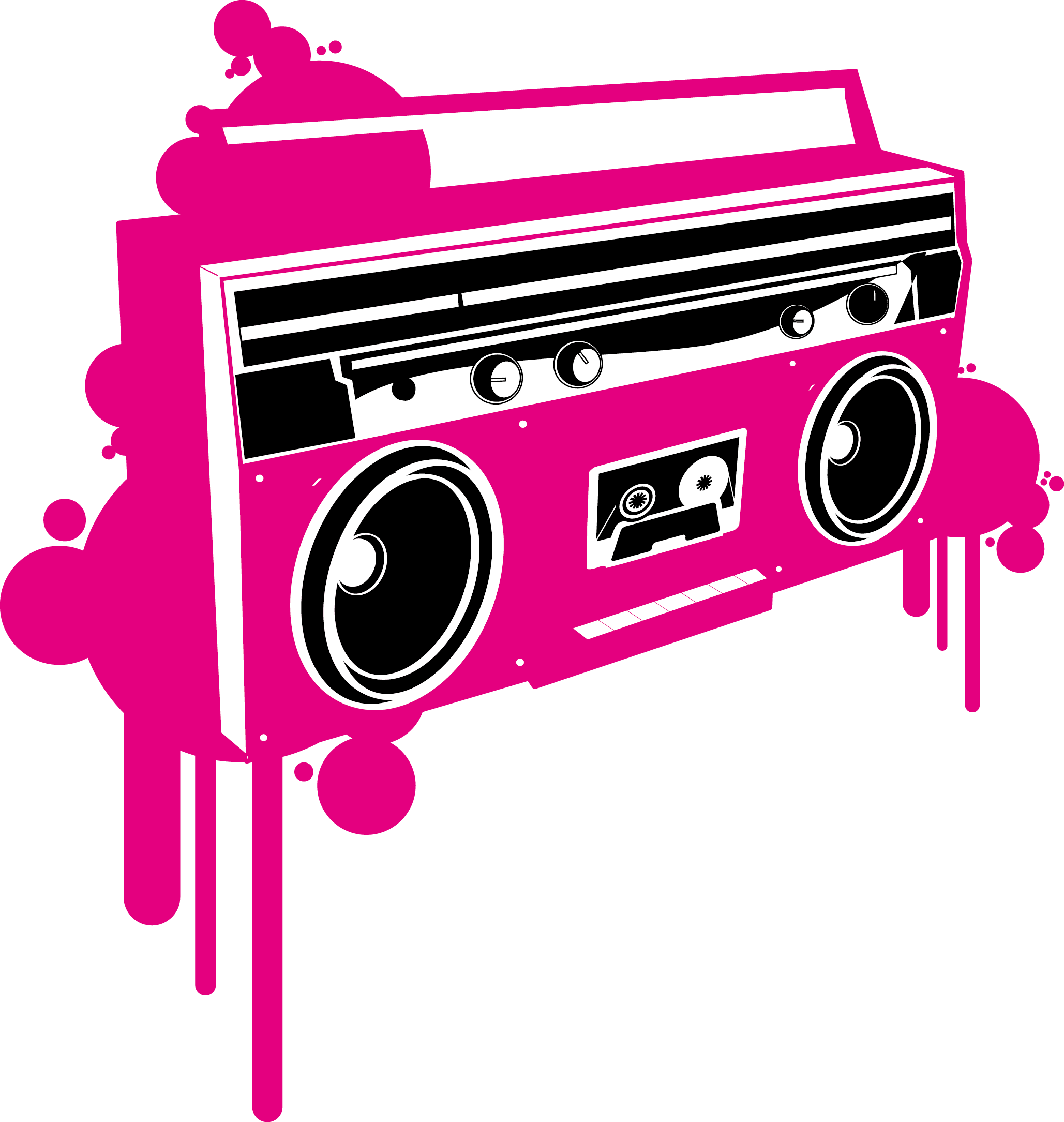 Boombox Stereophonic Sound Keychain Compact Cassette - Vector De Radio (2057x2169)