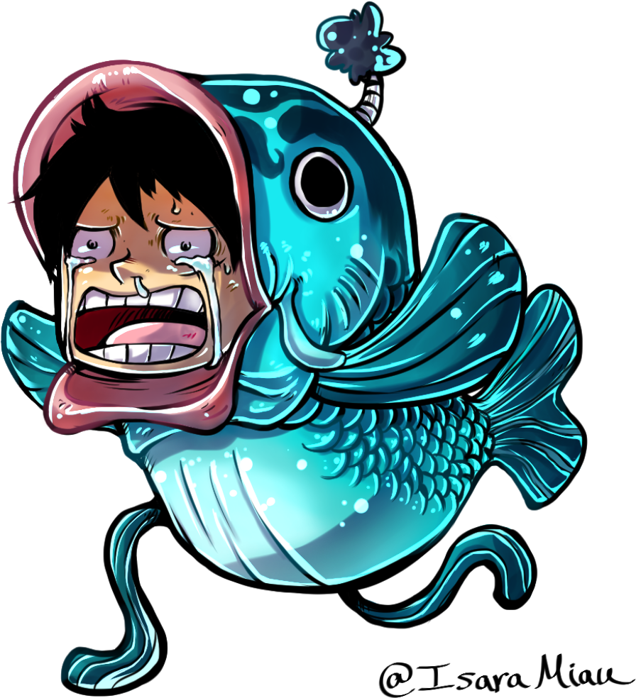 Here's My Latest Masterpiece, A Crying Fish Luffy For - Luffy Fish Costume (1000x1000)