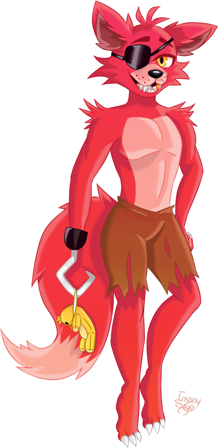 Foxy Pirate Fox In Cartoon By Insanysage - Five Nights At Freddy's (1024x1604)