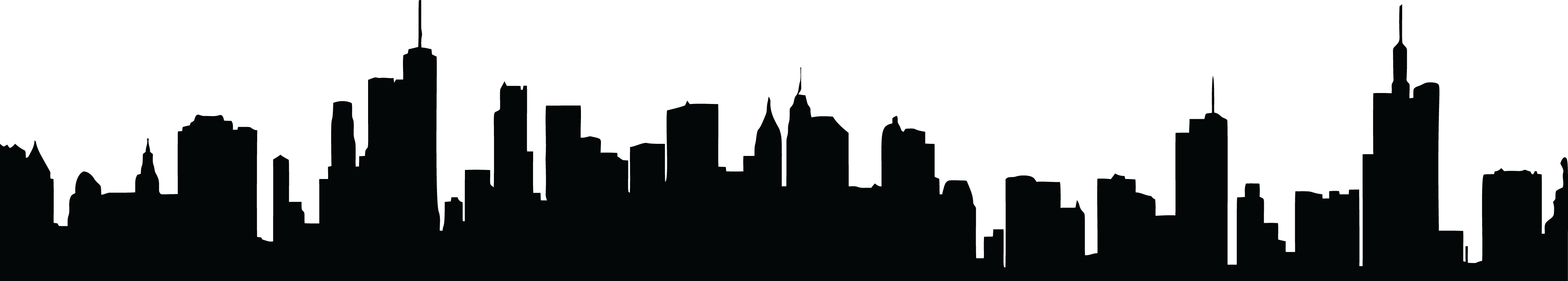 Free Clipart Of A Silhouetted City - City Background Vector Jakarta (4000x719)