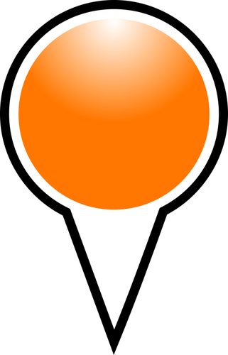 Map Pointer Orange Color Vector Graphics - Push Pin Logos Png (321x500)