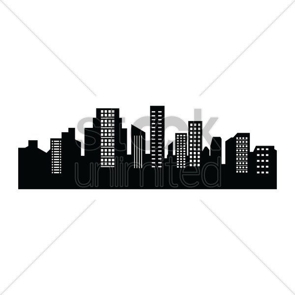 City Silhouette Vector Image - Vector Graphics (600x600)