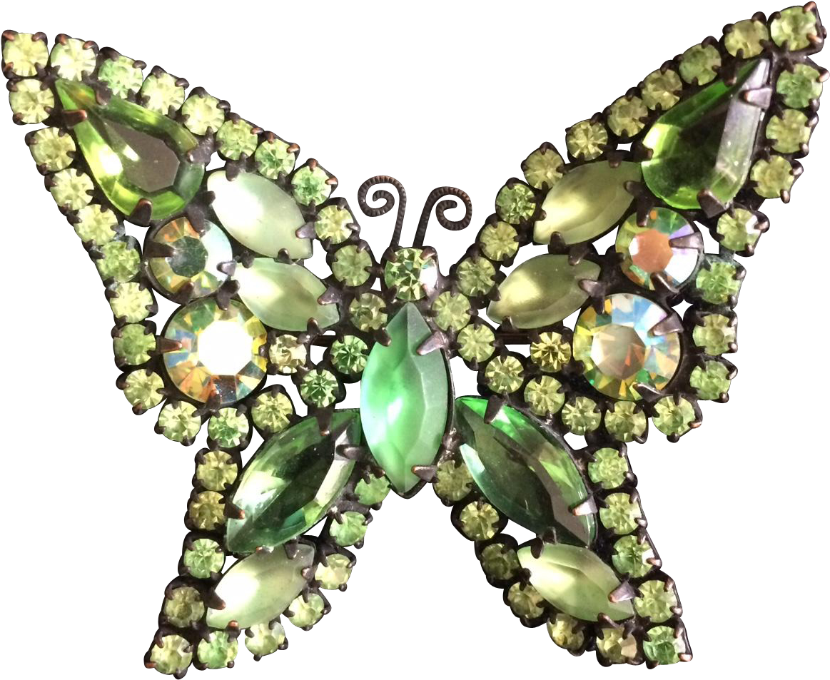 Weiss Green Butterfly Brooch From A-connoisseurs - Brooch (1162x1162)