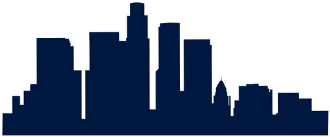 City Skyline Clipart Png - Los Angeles City Outline (640x480)