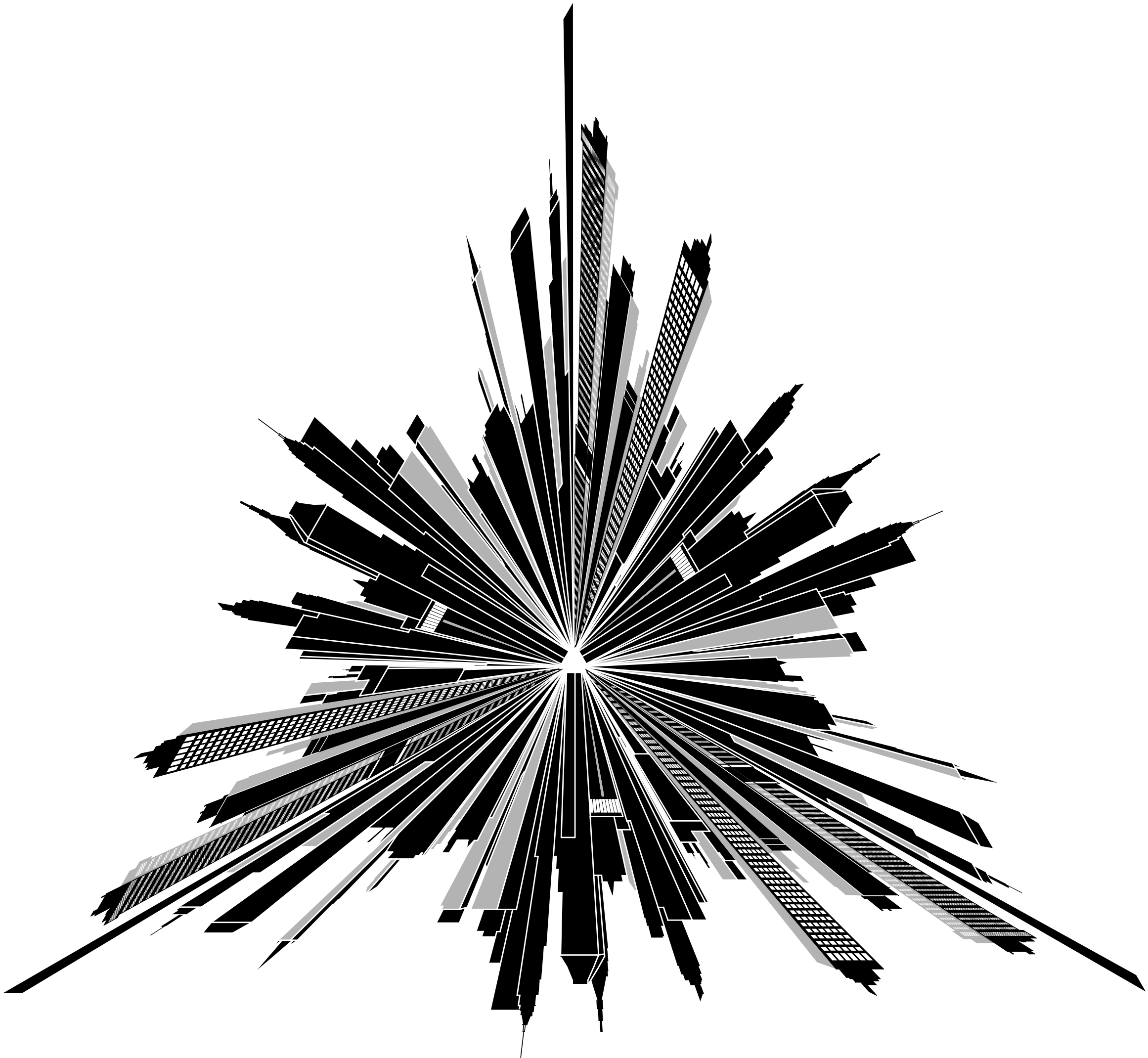 Skyline Triangular - Cityscape Clip Art Free (2322x2140)