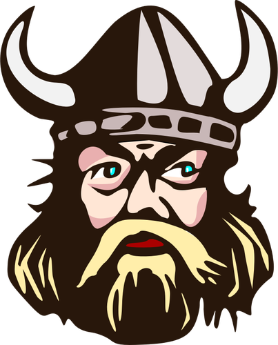 Viking Head With Horn Vector Graphics - Viking Png (403x500)