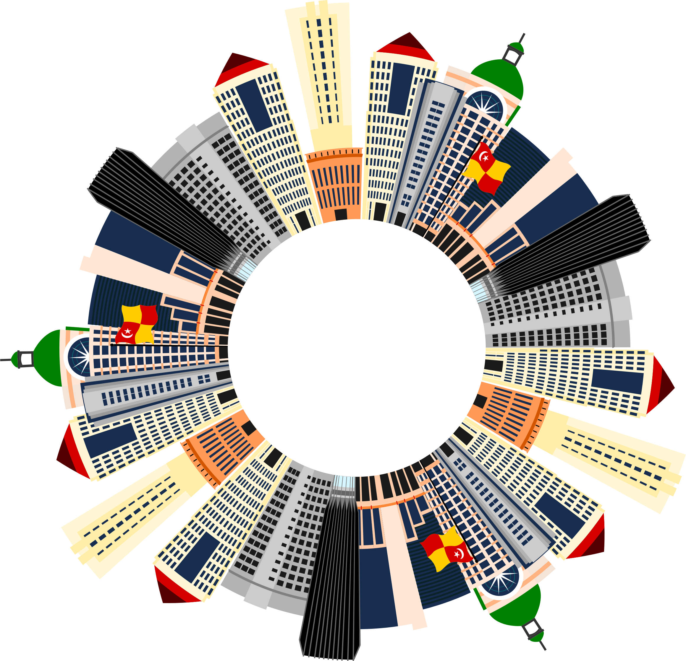Jaya Malaysia Cityscape Radial 2 - Jaya Malaysia Cityscape Radial 2 (2320x2238)