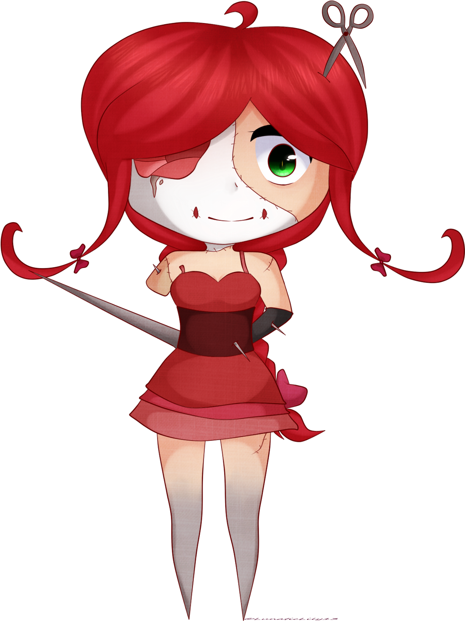 Chibi Seamstress By Lunaticlily13 Chibi Seamstress - Cartoon (1800x2200)