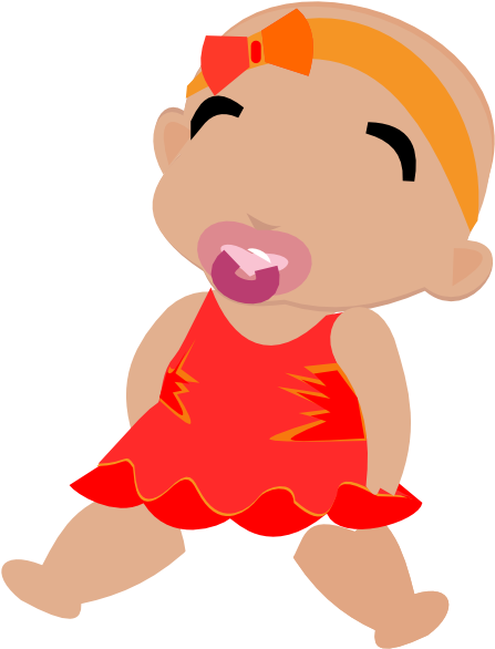 Trike Clipart - Baby Girl Clip Art (456x595)
