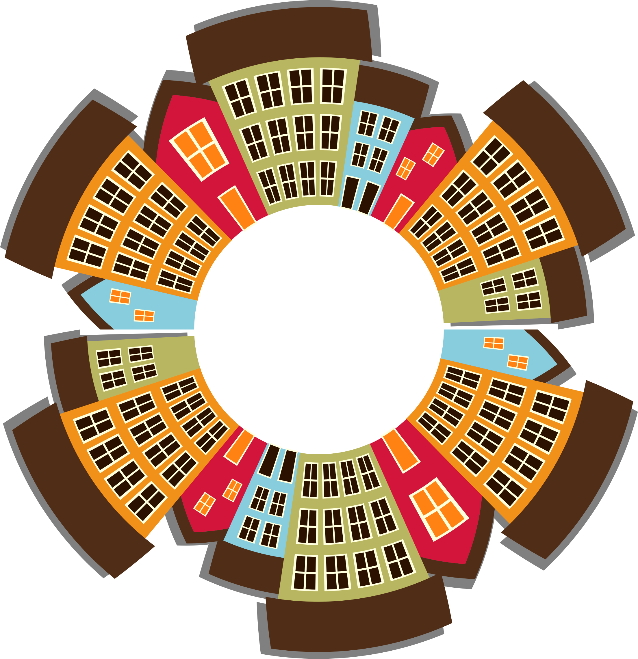 Town Cityscape Radial 2 - Cafepress ! Samsung Galaxy S8 Case (2208x2282)