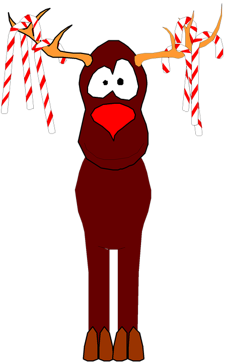 Cartoon Present 7, Buy Clip Art - Pin The Nose On Rudolph (447x720)