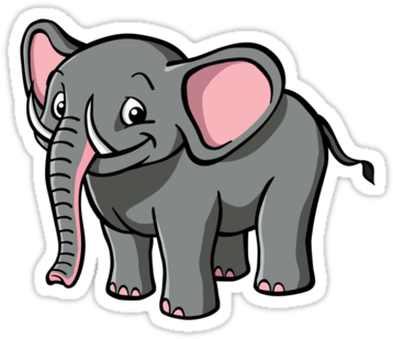Cicak - Lizard - Kicak - Elephant Trunk In Cartoon (375x360)