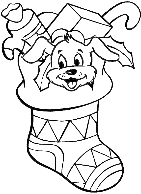 Best Coloring Pages Of Christmas Stockings Printing - Christmas Stocking Coloring Pages (568x792)