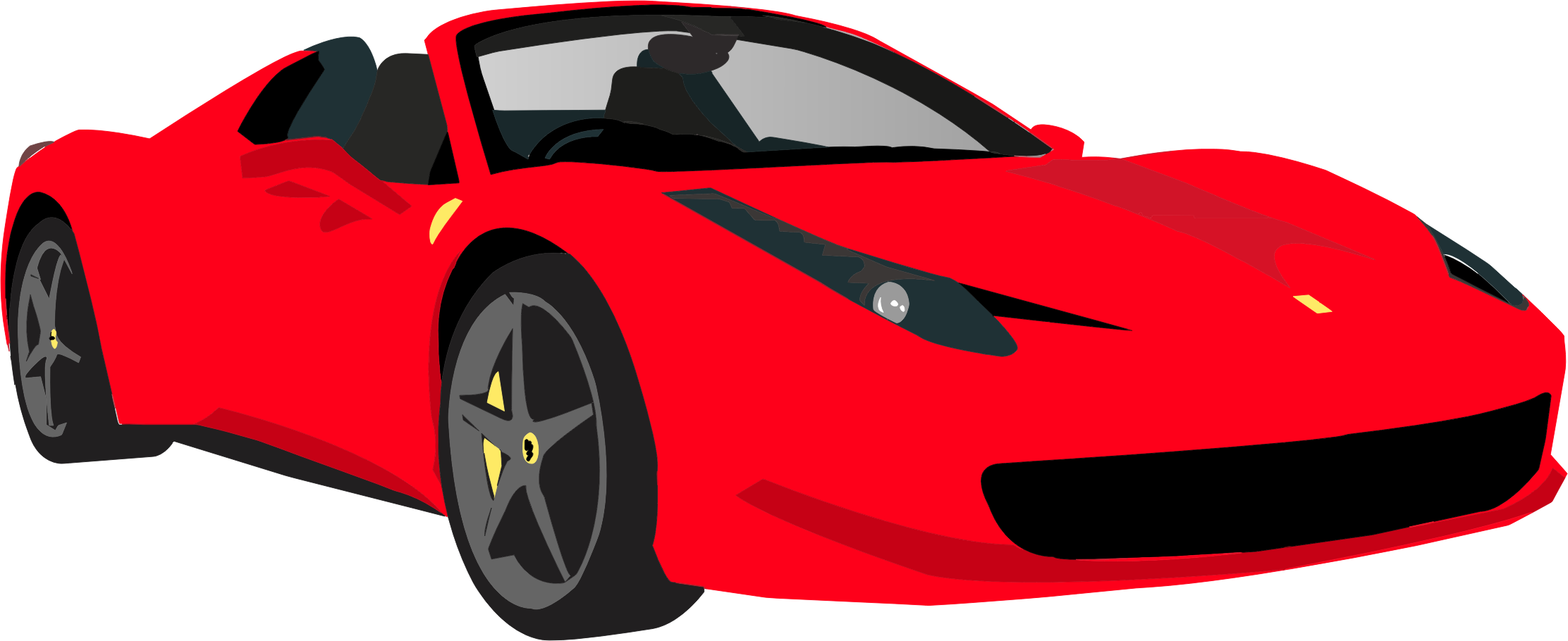 Ferrari Clipart Supercar - Ferrari Spider Clipart (2224x910)