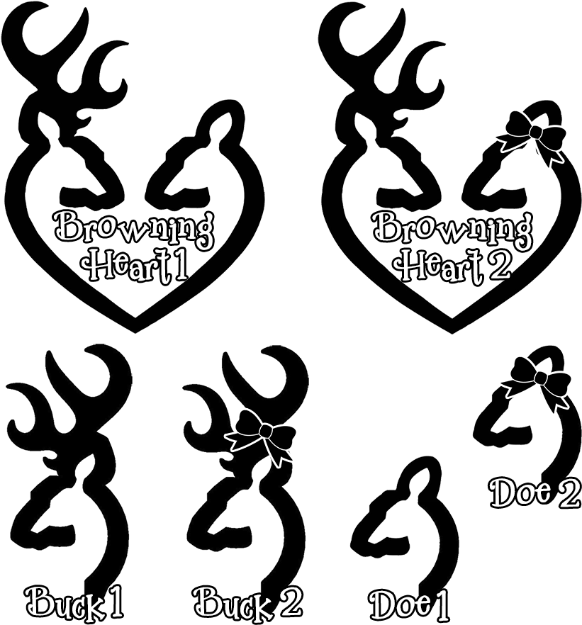 Buck And Doe Heart Tattoo - (900x900) Png Clipart Download