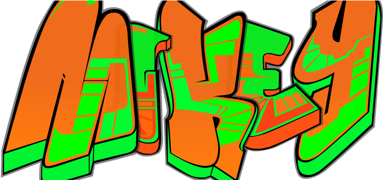 Graffiti Mikey By Ilovetmntmikeyleodon - Tmnt Names In Graffiti (850x355)
