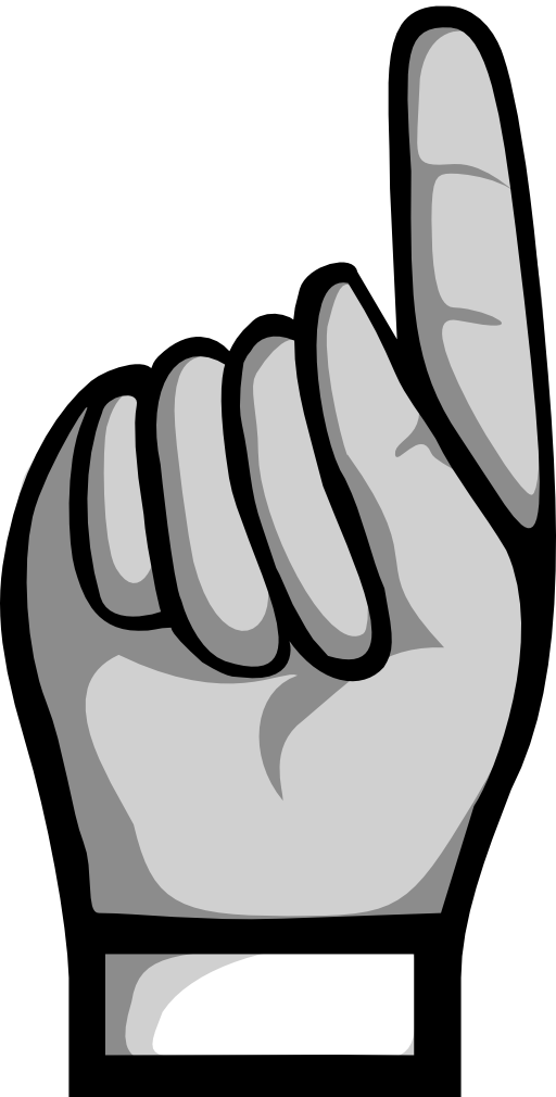 Hand - Pointer Finger Clip Art (512x1010)