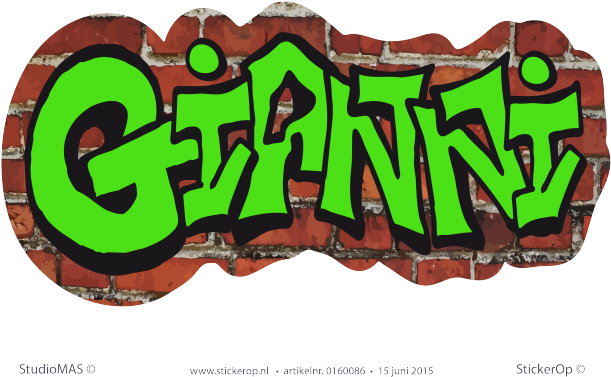 Muursticker Graffiti Type B - Illustration (619x420)