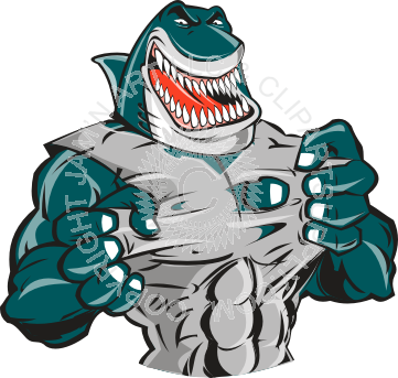 Shark Clipart Strong - Strong Sharks (361x343)