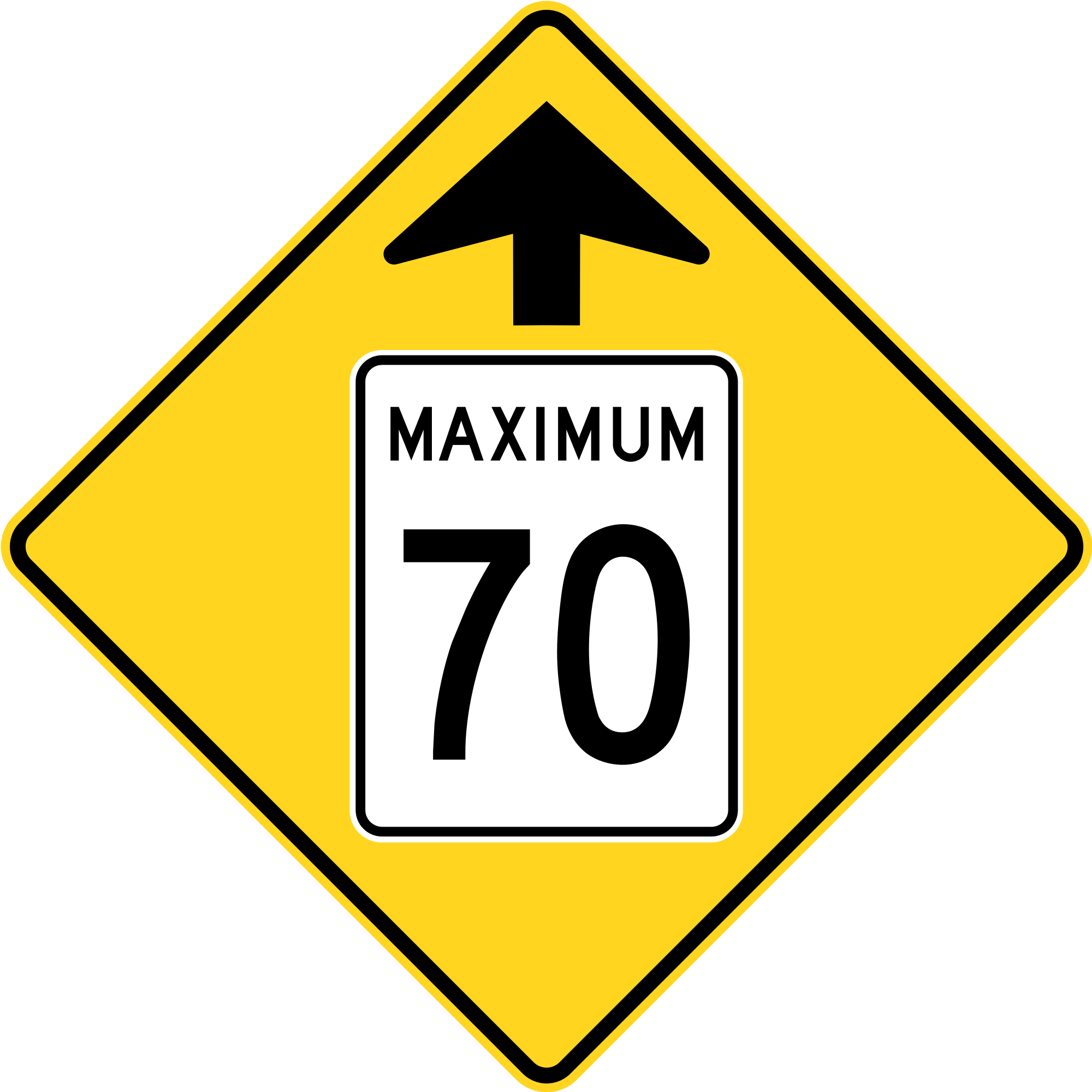 Open - Speed Limit Ahead Sign Usa (2000x2000)