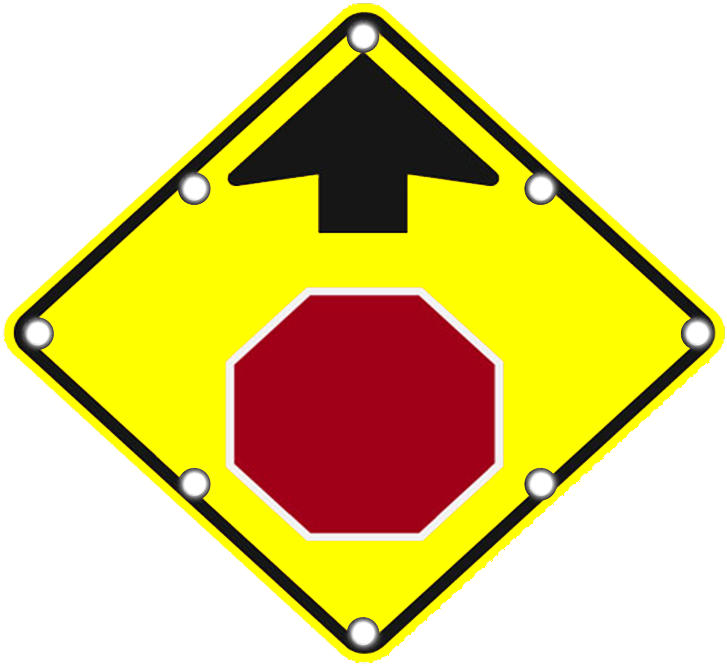 W3-1 Solar Stop Ahead Sign - Stop Sign Ahead Sign (768x768)