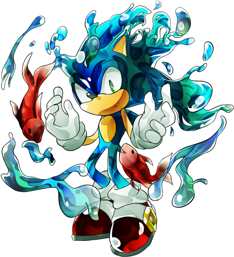 Sonic Adventure 2 Sonic Colors Segasonic The Hedgehog - Sonic Afraid Of Water (800x861)