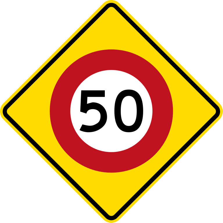 New Zealand Permanent Warning - 50 Km H (768x768)