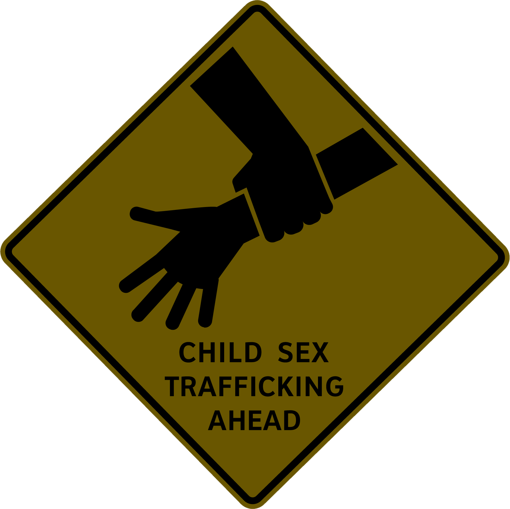 Stop Sex Trafficking - Traffic Sign (1761x1758)