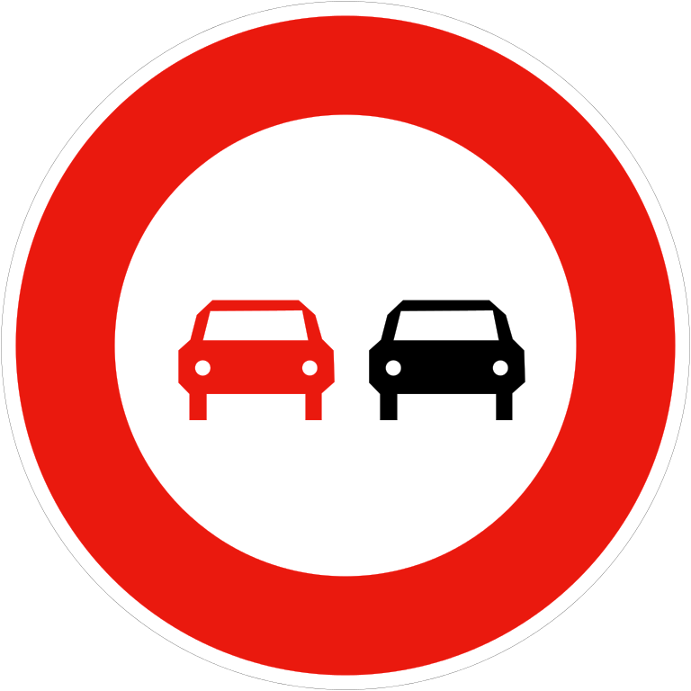 France Road Sign B3 - اشارات المرور ممنوع التجاوز (768x768)