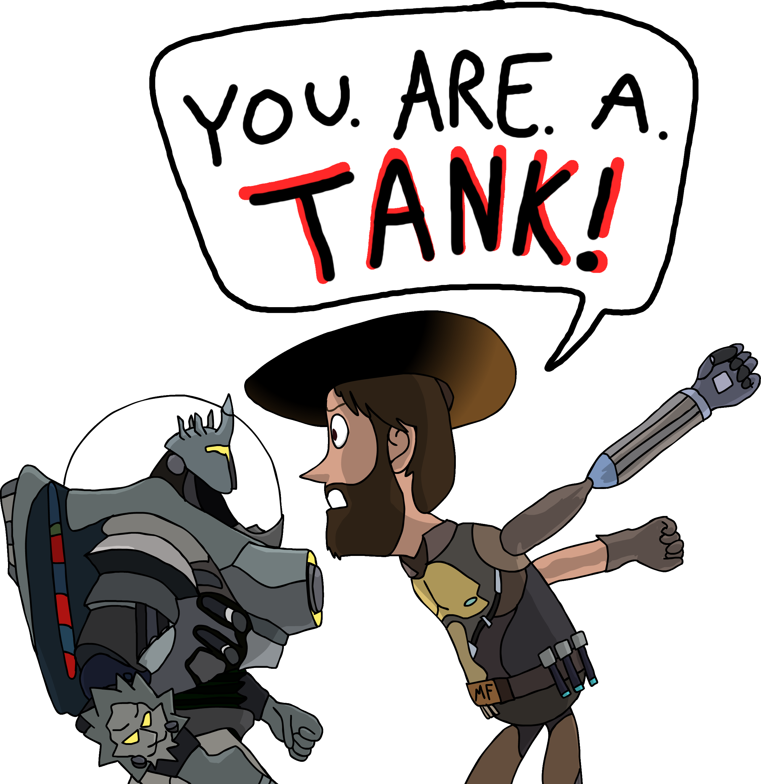 Reinhardt Thinks He's A Dps By Shieldgenerator7 - Overwatch Reinhardt Memes (2571x2647)