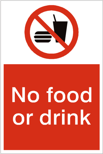 No Food Or Drink Sign - No Food Waste Sign (600x600)